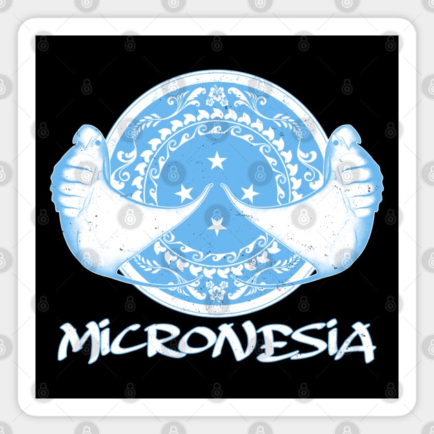 Manta Rays on Micronesian flag Magnet by NicGrayTees